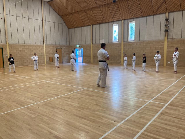 Karate club in lesson